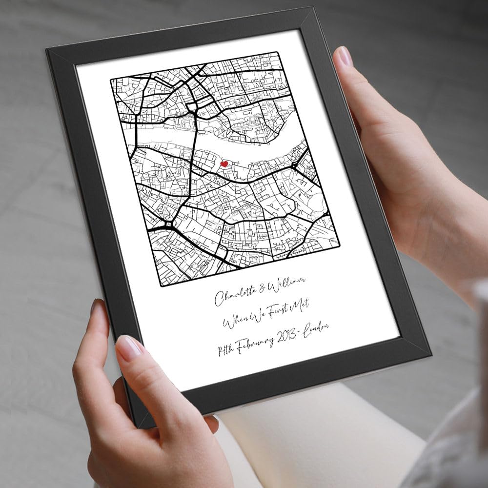Our first date map print - ideal paper wedding anniversary gift - Image 5