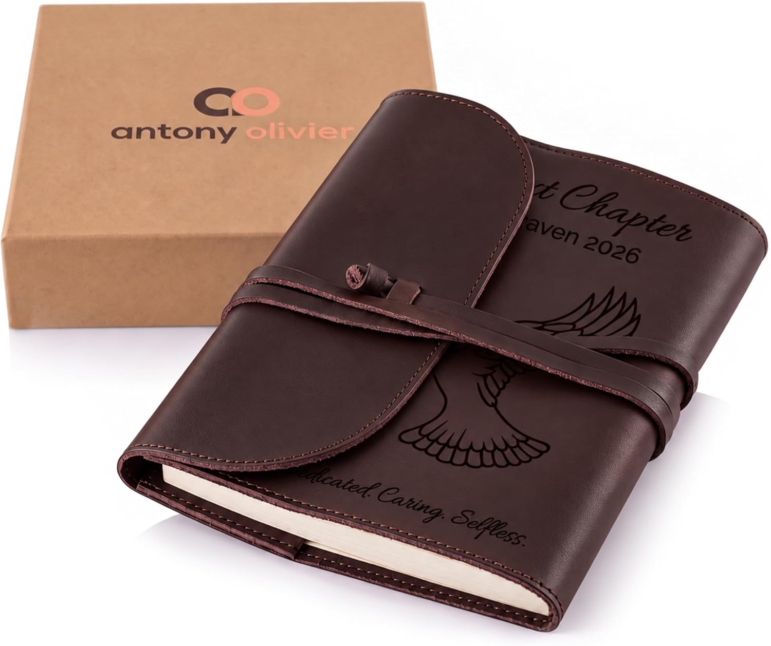 Antony Olivier personalised A5 leather journal